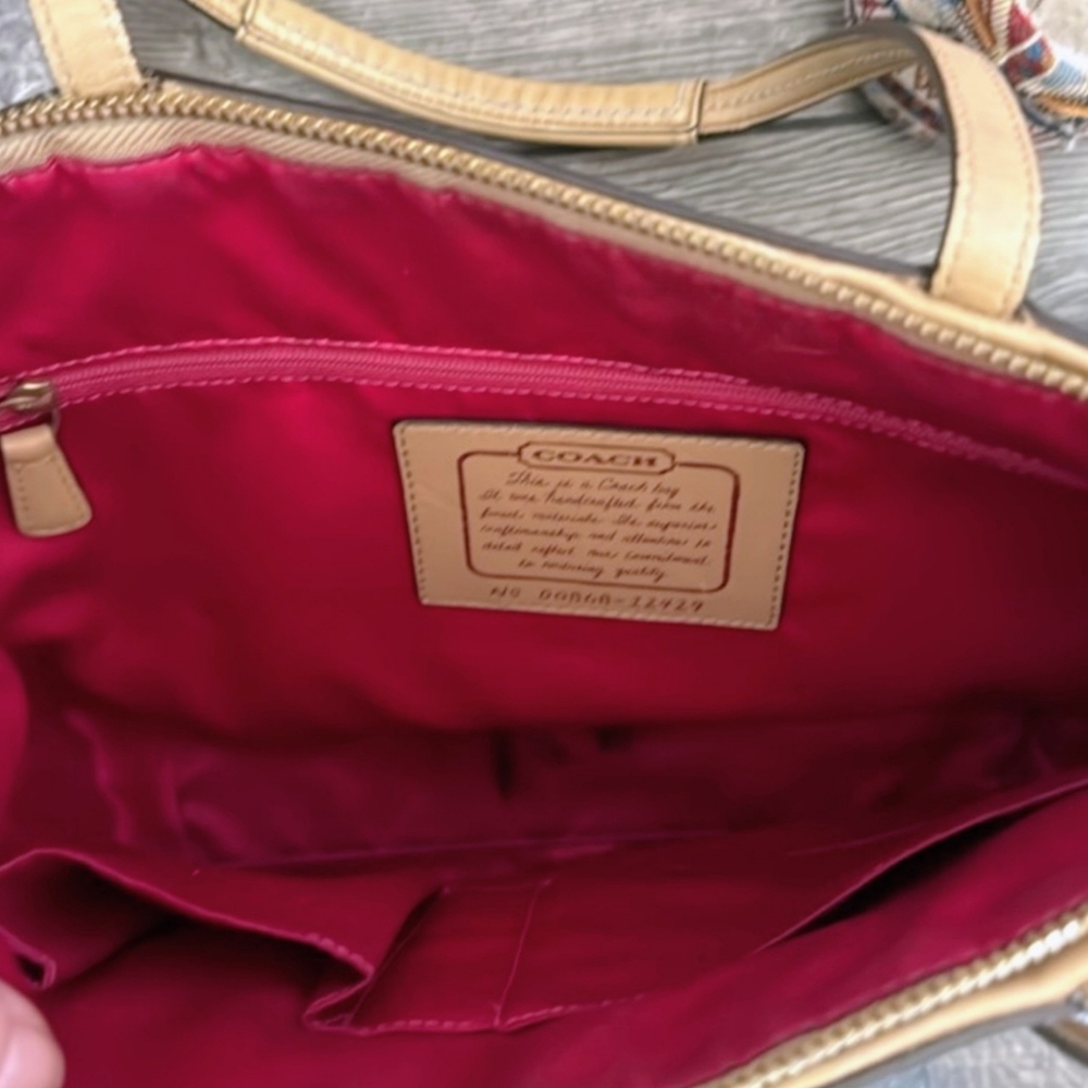 Coach Beige and Brown Signature Tote - Picture 6 of 13